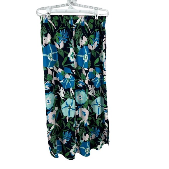 Ann Taylor Loft Womens Floral Maxi Skirt Size S Polyester Blue/Green - Picture 2 of 5